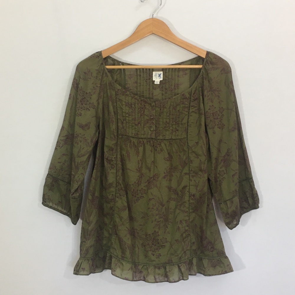 ANTHROPOLOGIE ESME & ESYLLTE Harvest Green…